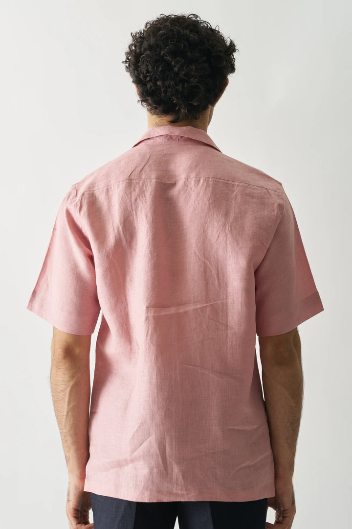 Island Escape - Hand Embroidered Unisex Pure Linen Shirt