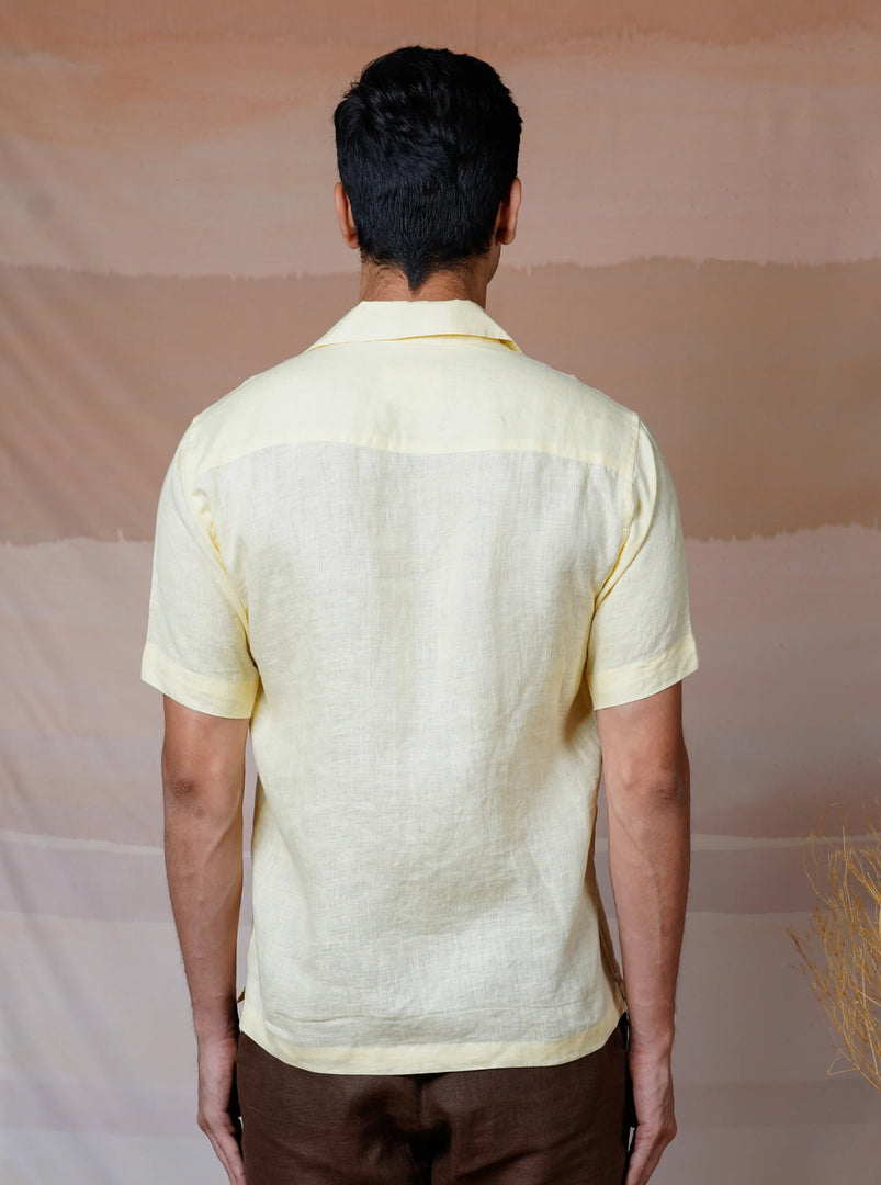 Vintage Petals - Hand Embroidered Unisex Linen Shirt