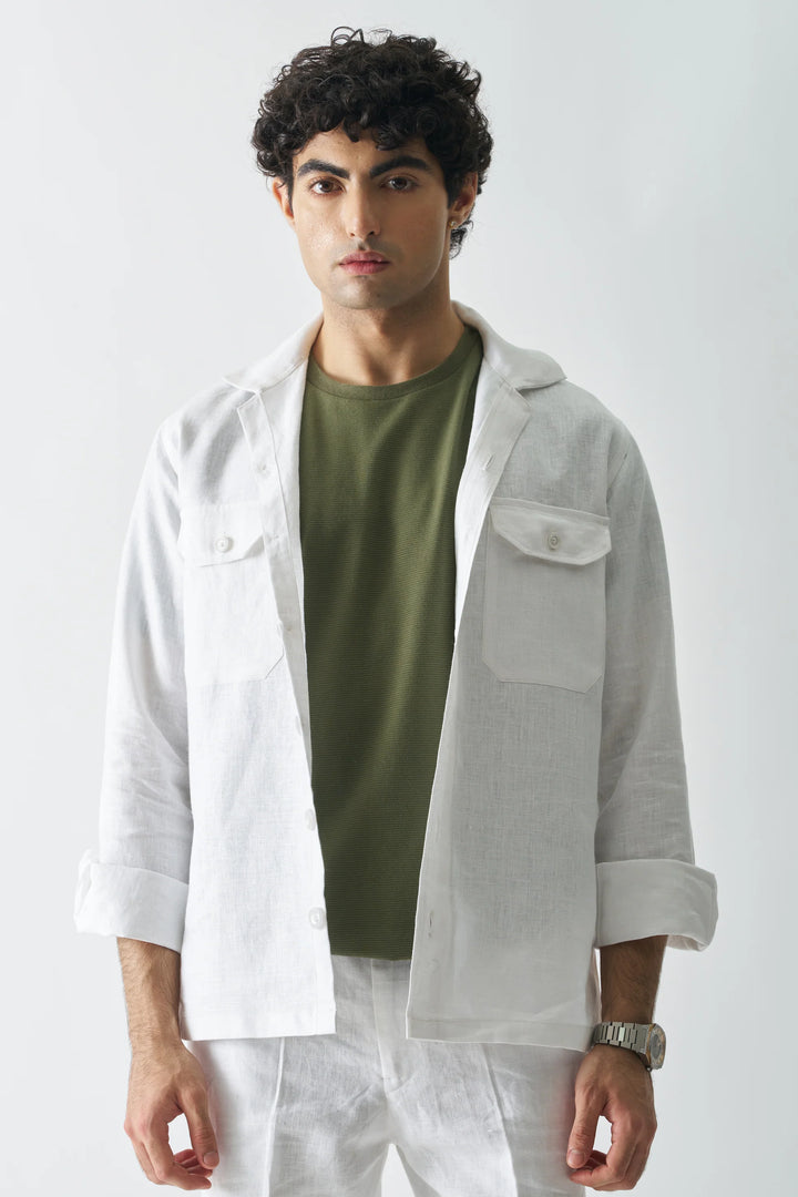 SNOWFLAKE HAVEN LINEN JACKET