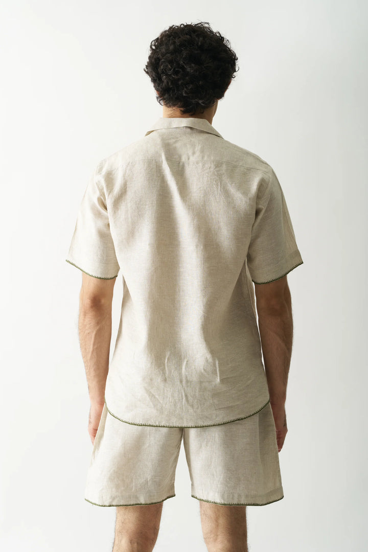Lazy Sheep - Hand Embroidered Pure Linen Unisex Co-ord Set