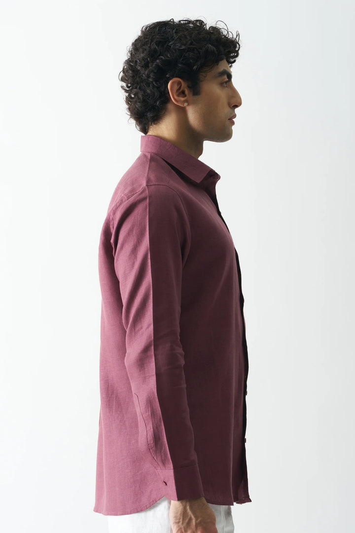 Vine Yard - Rozzana Full Sleeve Pure Linen Shirt