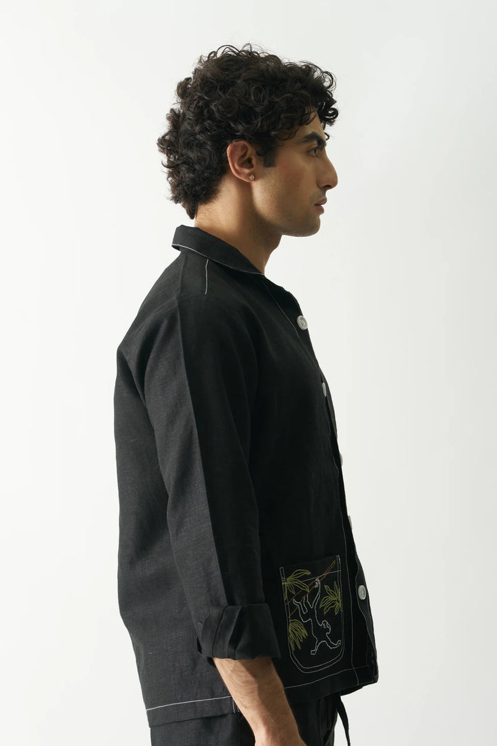 MONKEY MINGLE LINEN JACKET