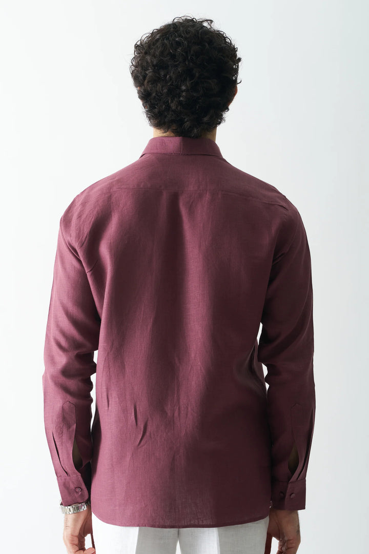 Vine Yard - Rozzana Full Sleeve Pure Linen Shirt