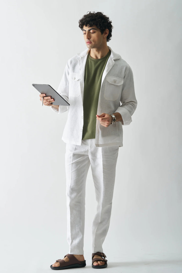 SNOWFLAKE HAVEN LINEN JACKET